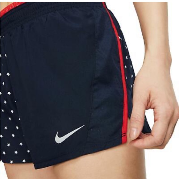 NWT Nike Women's Tempo Printed Lined Running Shorts - Size XS in Navy - Picture 5 of 9